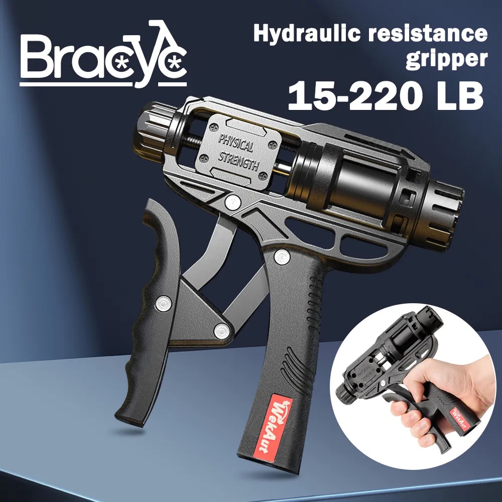 ️New Upgrade Hydraulic 220LB Hand Grip Strengthener Adjustable Finger