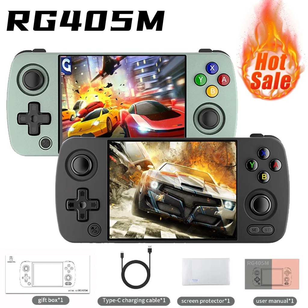 New ANBERNIC RG405M Handheld Game Console 3000+ 4 inch IPS Touch Screen ...