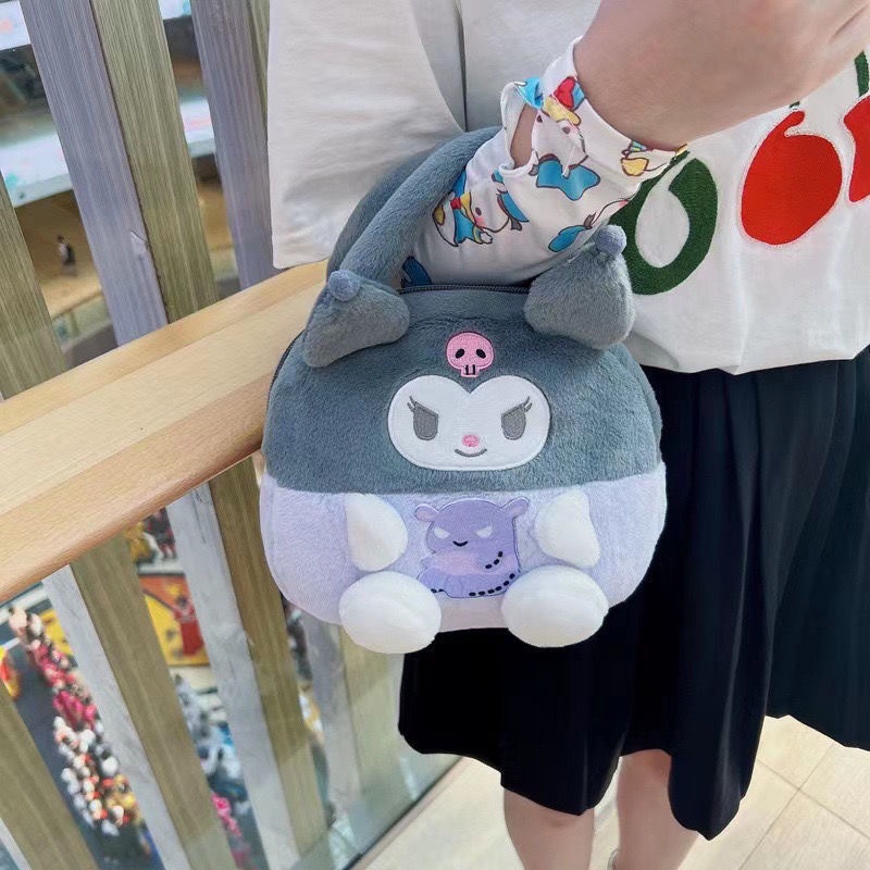 Cinnamoroll Kuromi Hello Kitty Melody Anime Bag Soft Stuffed Girls