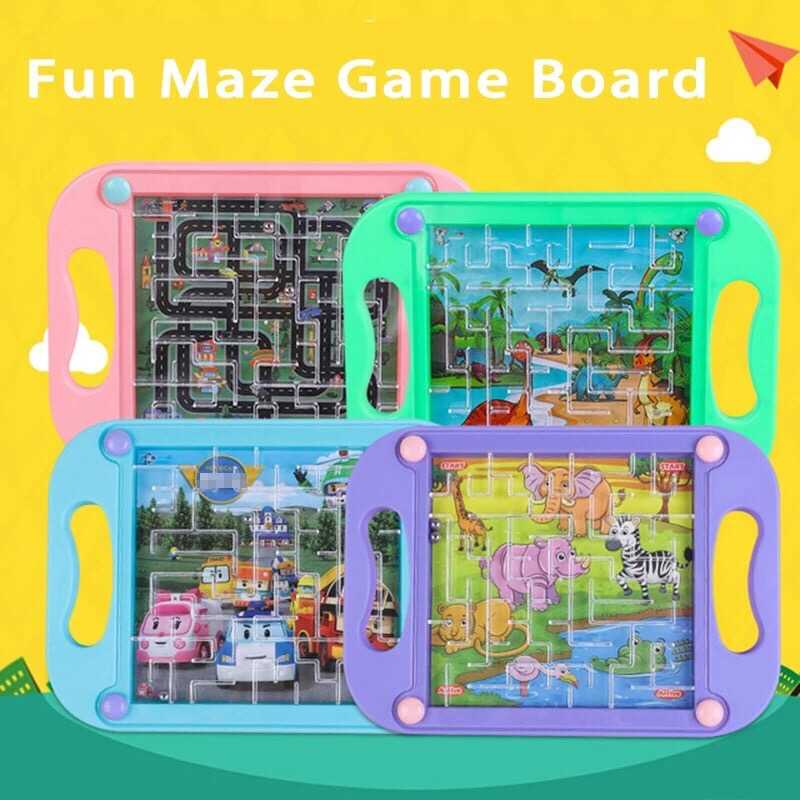 ew Children 3D Maze Educational Toy Baby Balance Ball Maze Board Puzzle ...