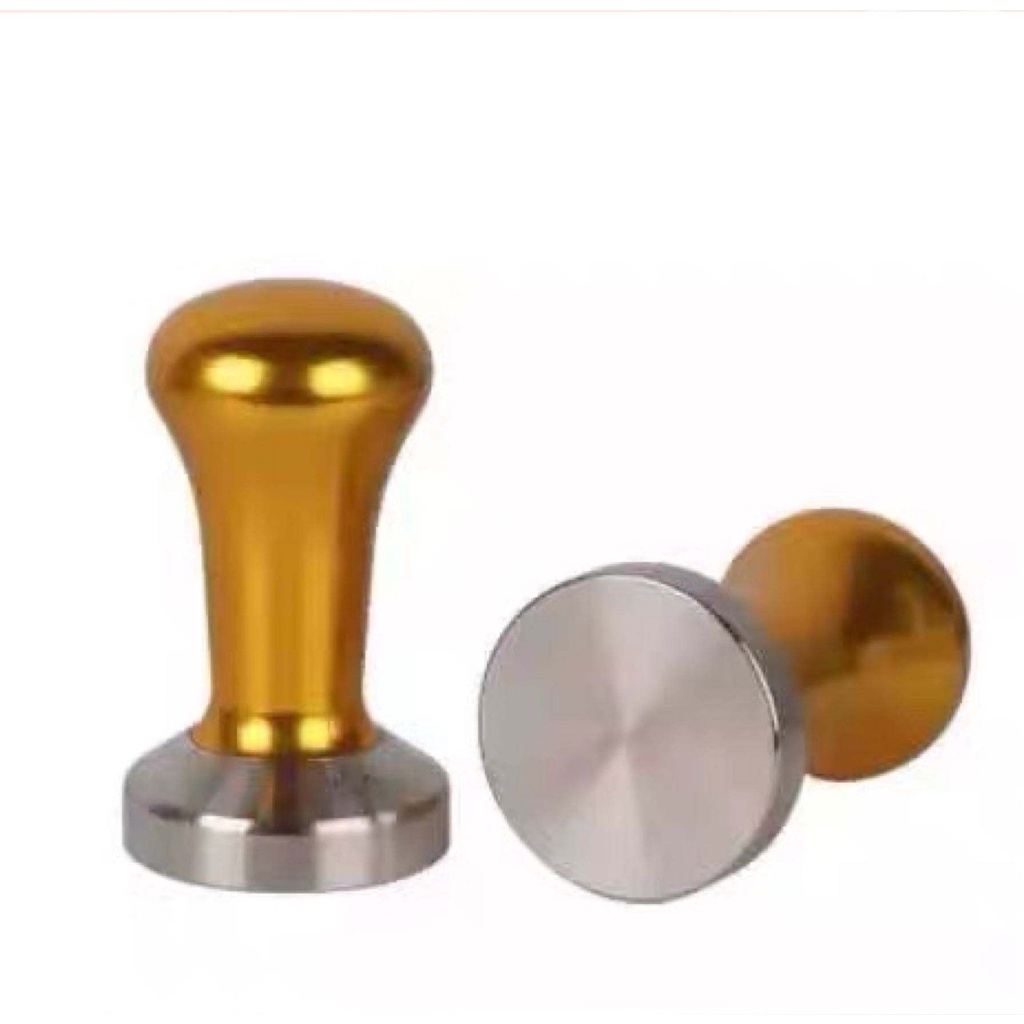 Special tamper for semiautomatic coffee machine, stainless steel tamper, tamping hammer, gold