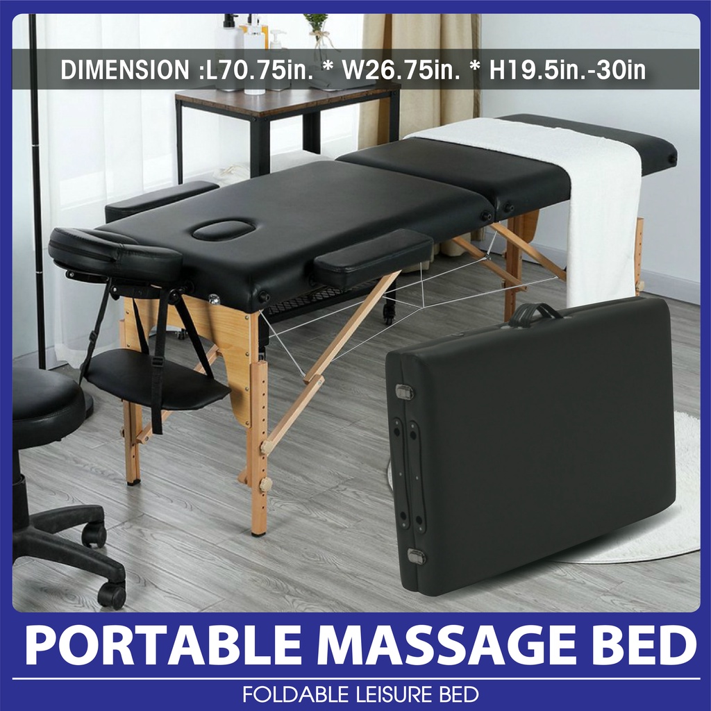 EMBRACE PH Folding Massage Bed Adjustable Massage Bed Wooded Frame