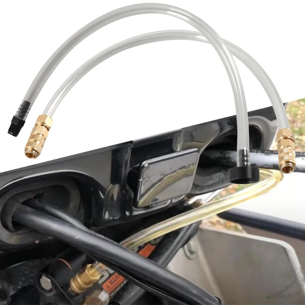 Hydraulic Steering Filler Kit Transparent Fill Tube with Swivel