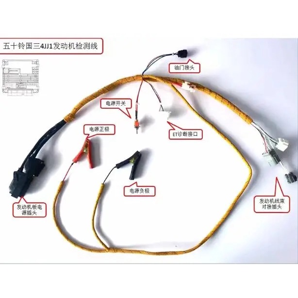 4JJ1 Engine Comprehensive Test Wiring Harness inspection wire line