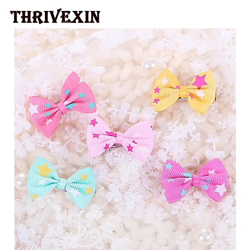 ☝Pet Hairpin Cats Dogs Bow Knot Hairs Clips Pets Hair Grooming