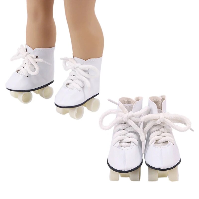☢1Pair Doll Roller Skate Sequin Shoes Ice Skates Lace-up Roller Skates ...