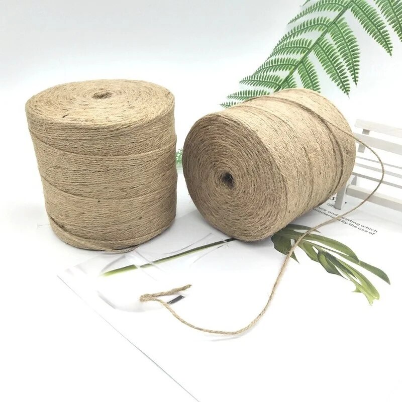 400m Natural Jute Twine Heavy Duty Natural Jute Rope for Artworks and