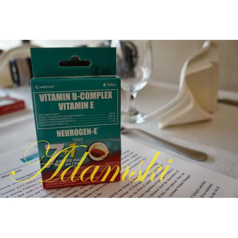 NEUROGENE (Vitamin + Vitamin E) 7+1 tablets per pack EXP AUG