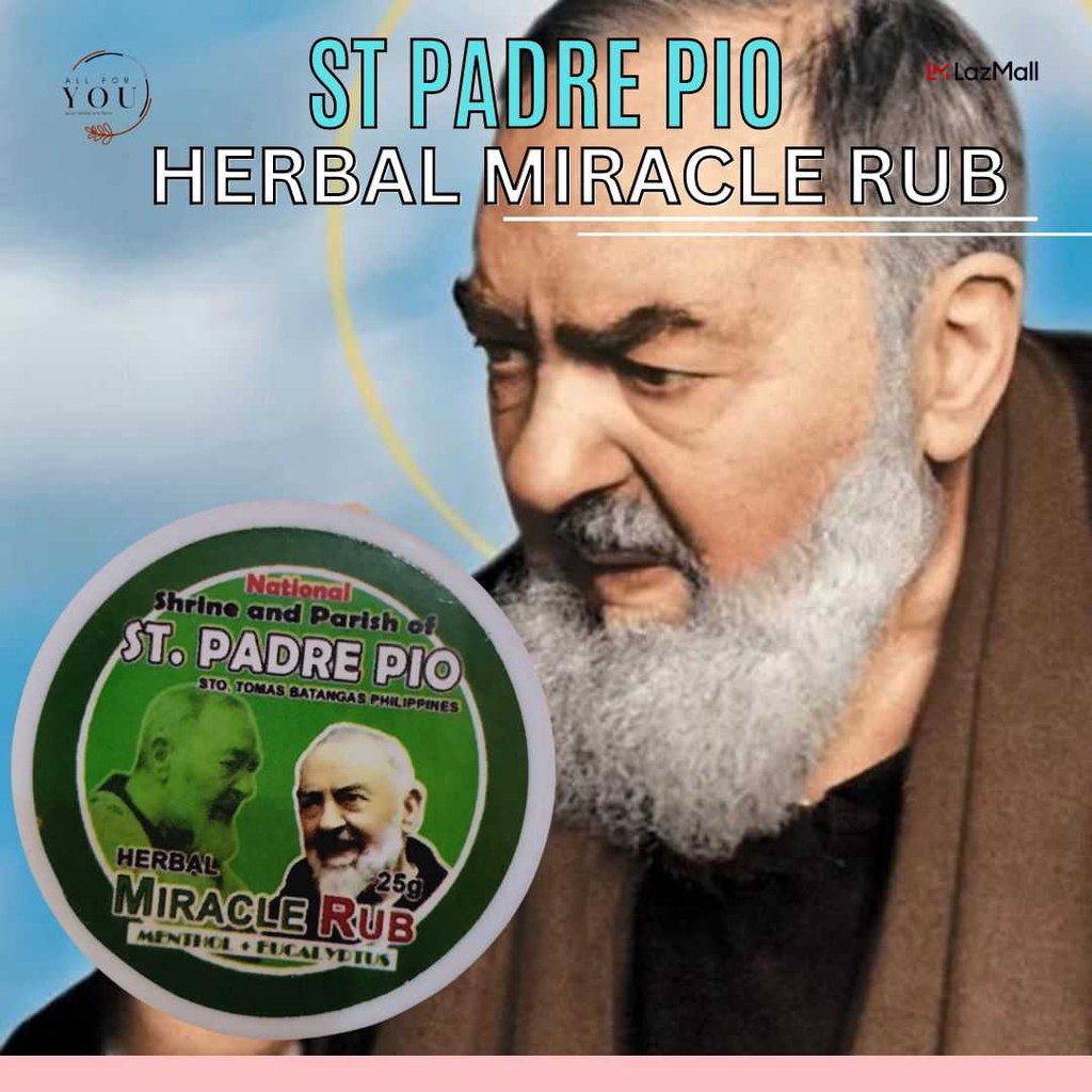 Padre Pio Miracle Rub Authentic Healing Padre Pio Rub Made From