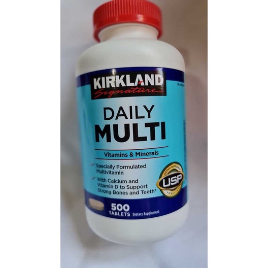 Kirkland Signature Daily Multi Vitamins and Minerals, 500 Tablets