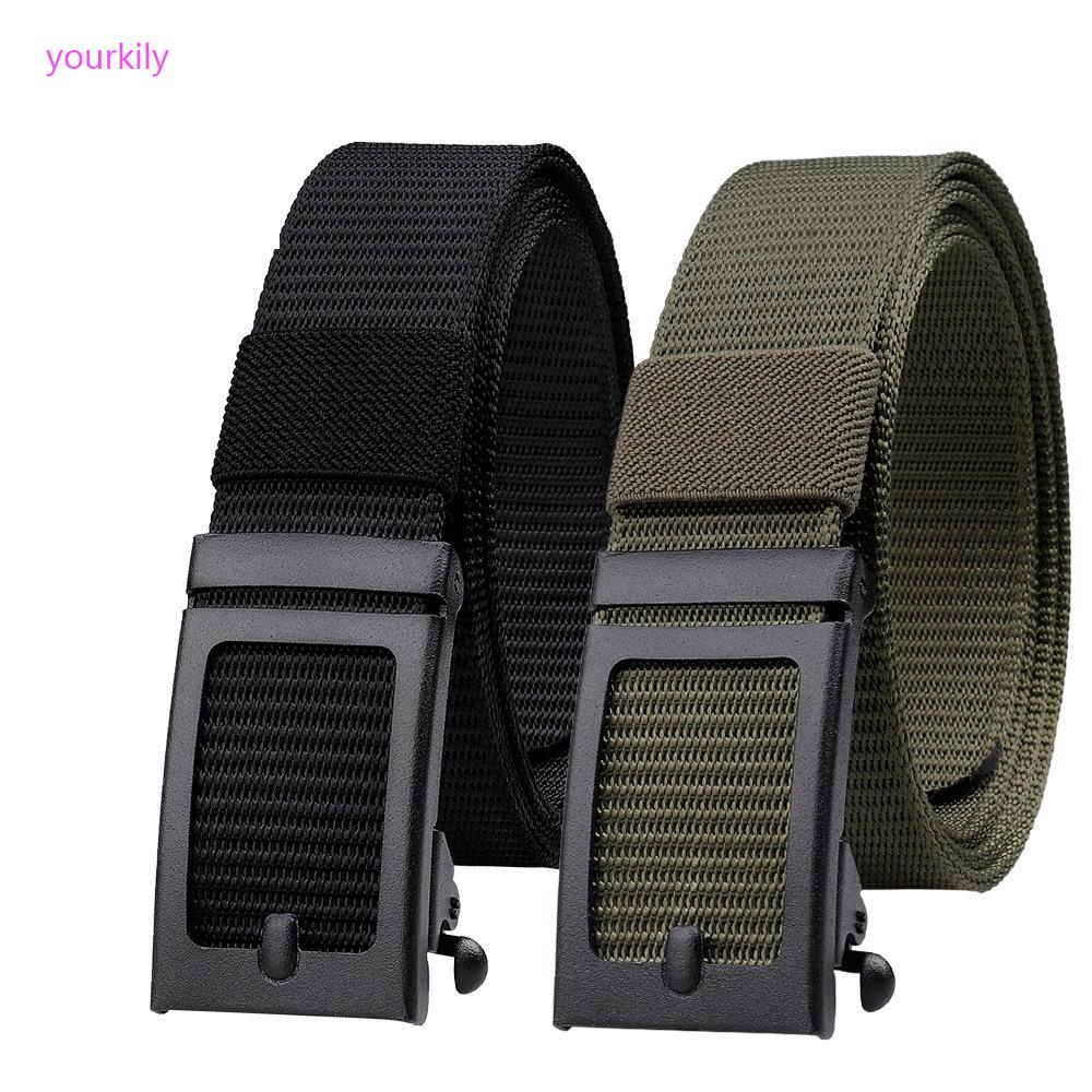 New Toothless Automatic Buckle Belt Imitation Nylon Thickened Woven ...