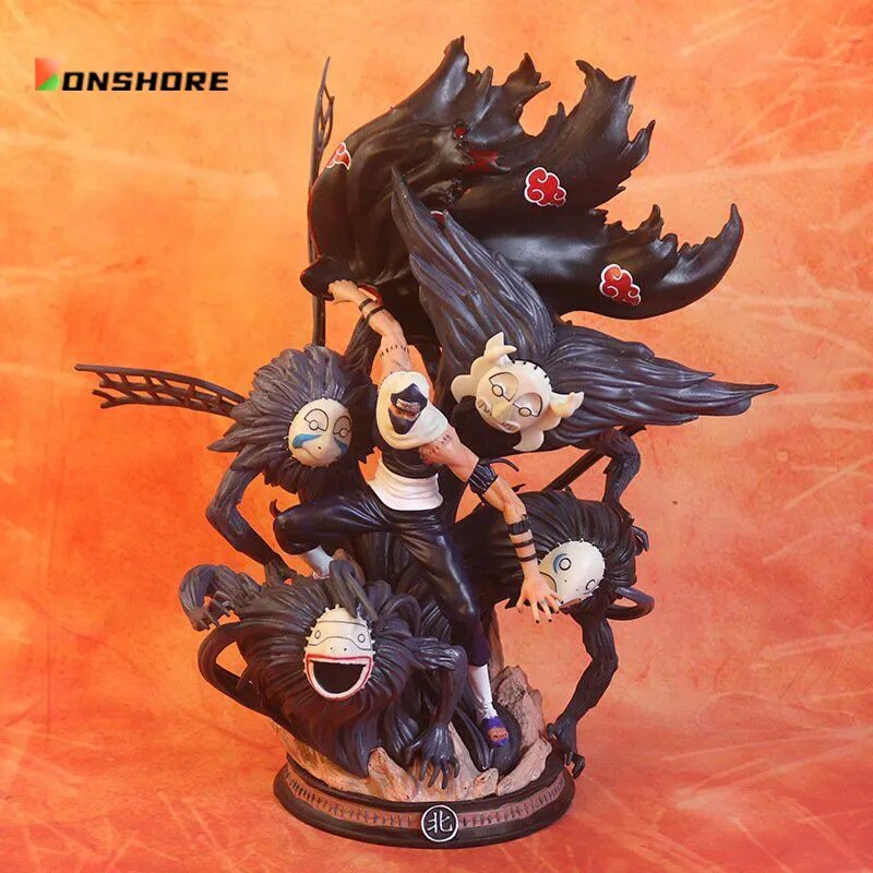 44cm Naruto Anime Action Figure Kakuzu Fight Posture Anime Action Pvc Statue Huge Figurine Room