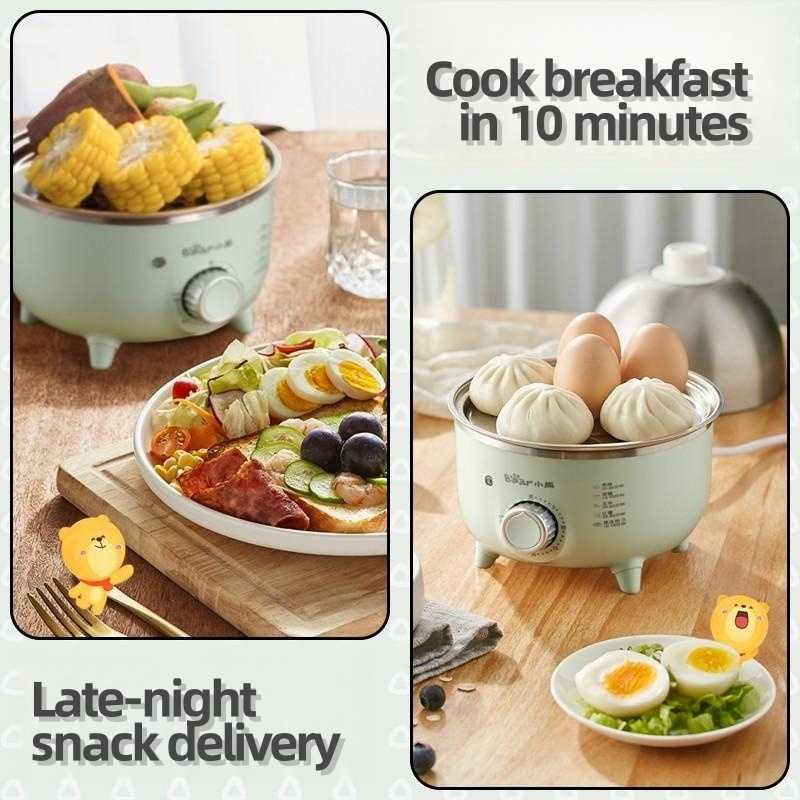 Bear Electric Small Food Steamer Egg Boiler Breakfast Multifunction for Siomai Siopao Shopee