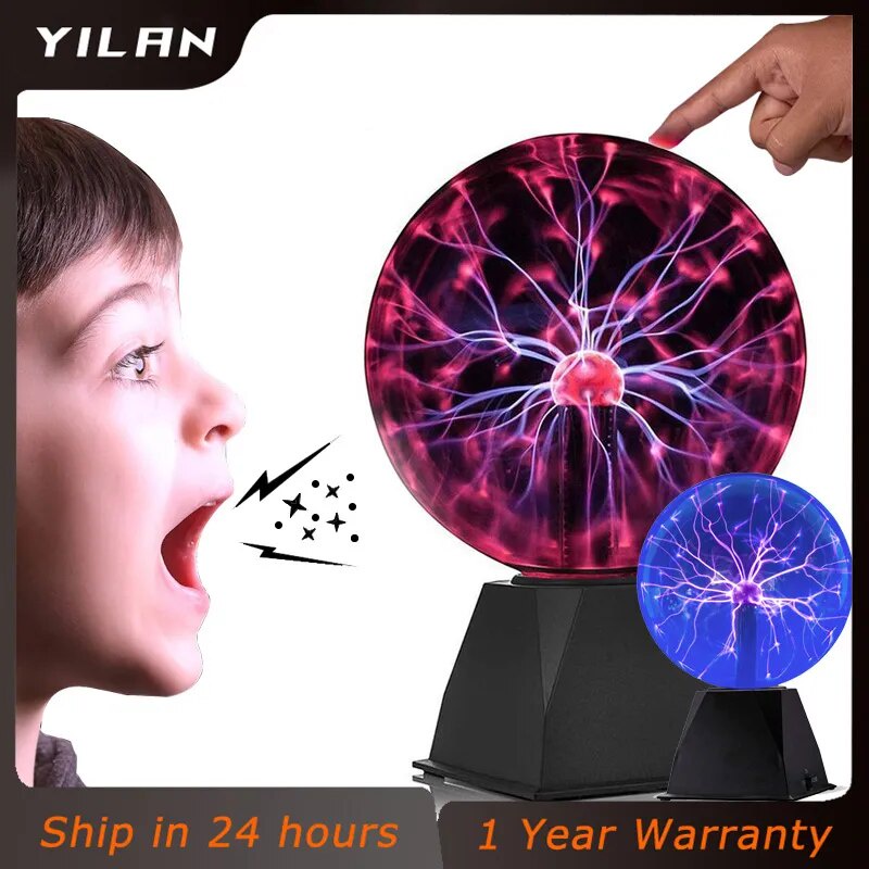 Magic Plasma Ball Lamp 220V 3 4 5 6 8 Inch Electric Lamp Night Light Kids  Gift Birthday Christmas Novelty Glass Plasma Lamp