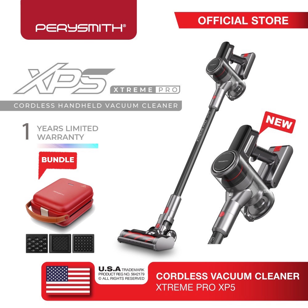 PerySmith Cordless Vacuum Cleaner XP5 + WM360 3 in 1 Waffle Maker