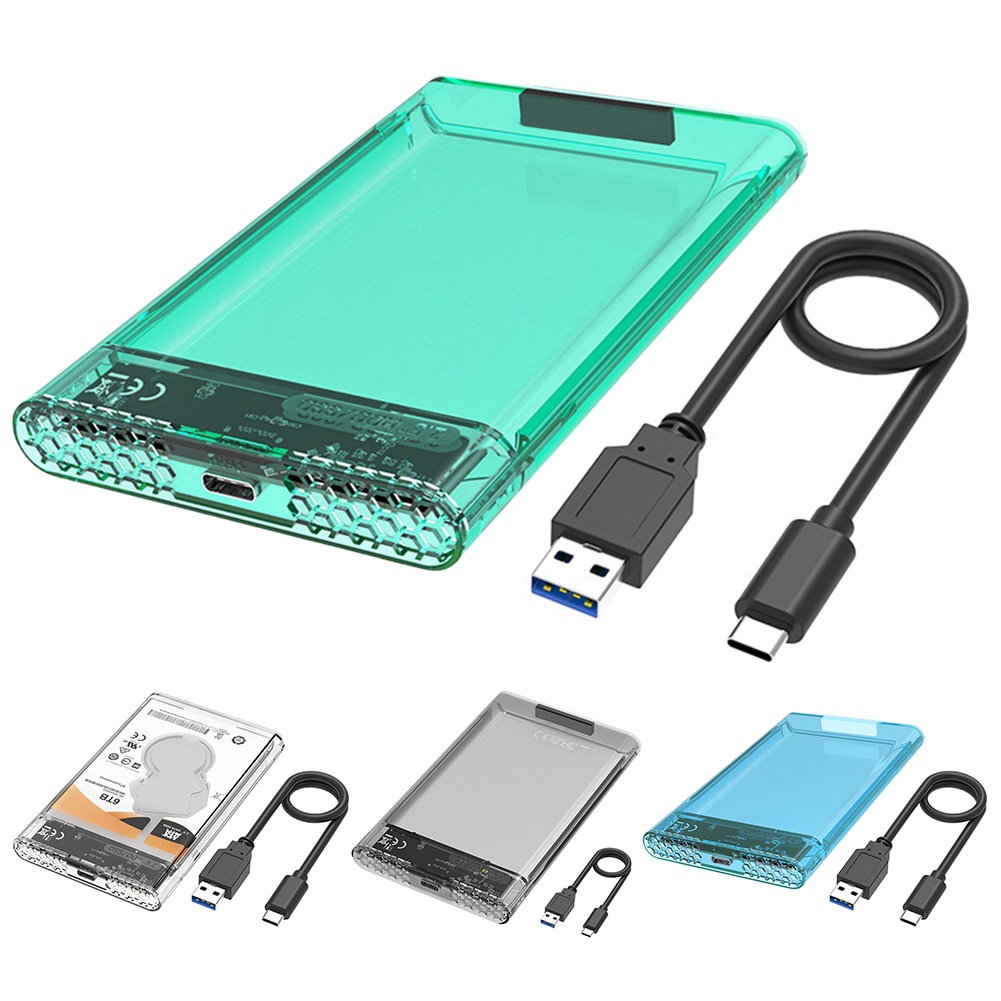 USB 3.0 To SATA III Hard Disk Box Transparent Hard Disk Case with Type ...