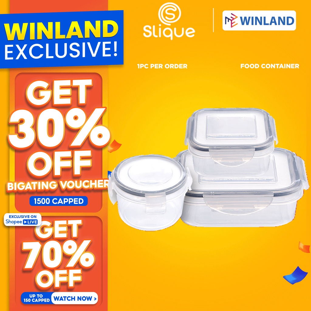 Slique by Winland Premium PP Food Container Storage Airtight | Leak ...