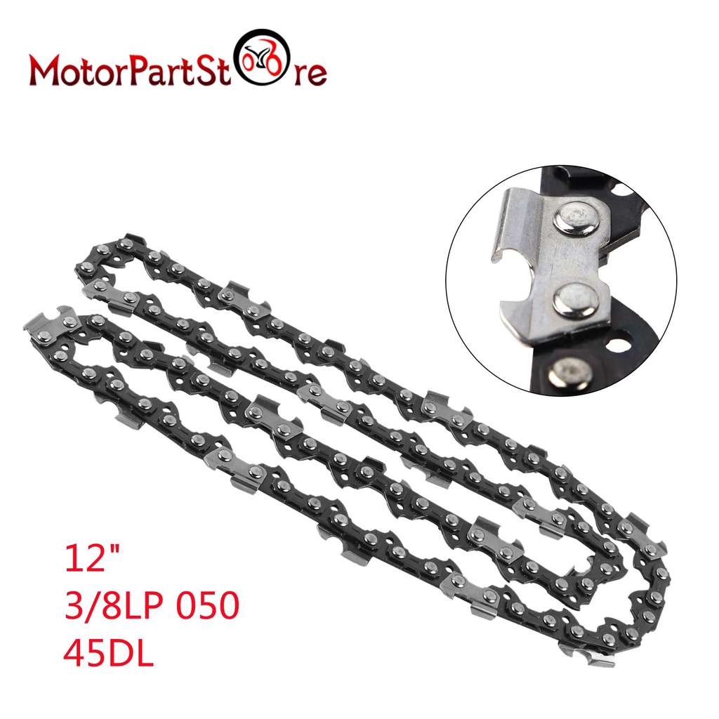 12 inch Chainsaw Chain 12'' Bar 3/8 LP Pitch .050 Gauge 45 Drive Links