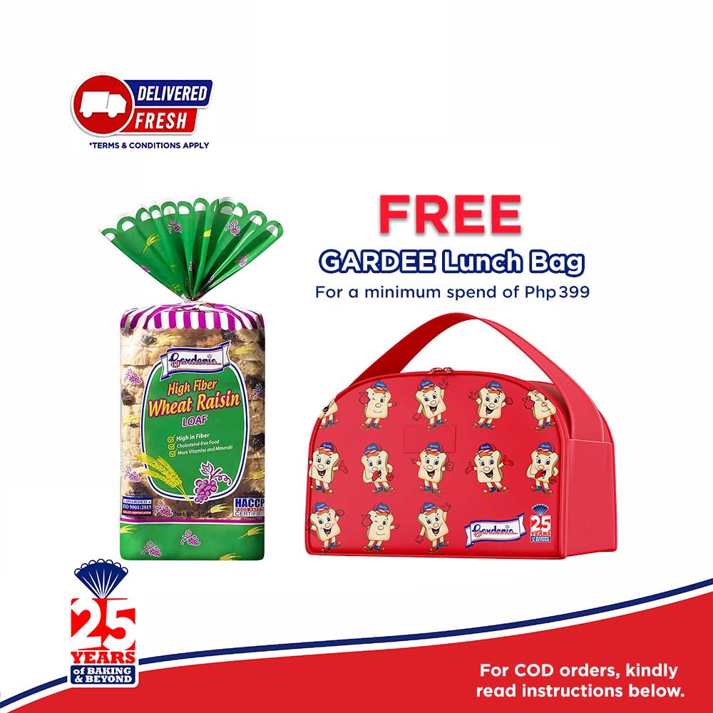 Gardenia High Fiber Wheat Raisin Loaf 400g Shopee Philippines