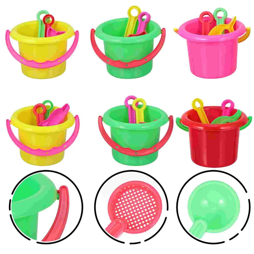 24 Pcs Sand Pail Mini Bucket Toy Toys Buckets Beach Kids Child Set ...