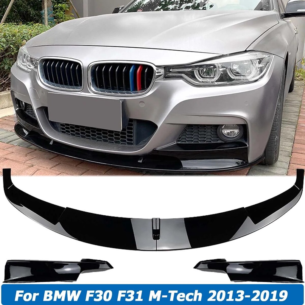 ☼Front Bumper Lip + Lower Canards Splitter for BMW F30 F31 F35 320i ...