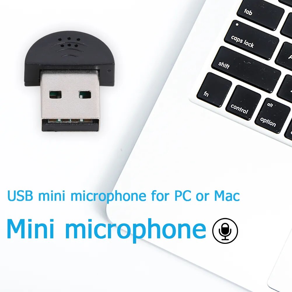 Portable Direct Connect USB Driver Mini USB Microphone Audio Adapter ...