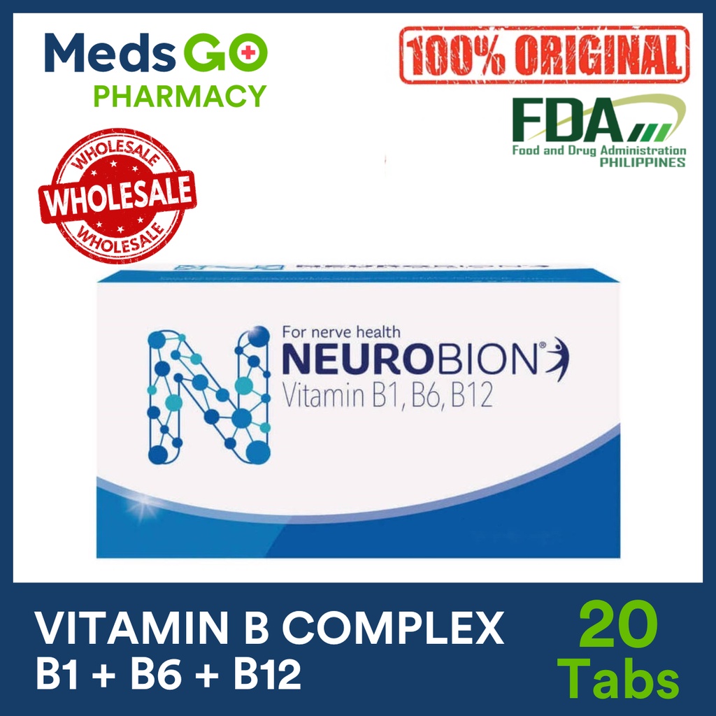 NEUROBION Vitamin B Complex (B1 B6 B12) 100mg/200mg/200mcg 20 Tablets
