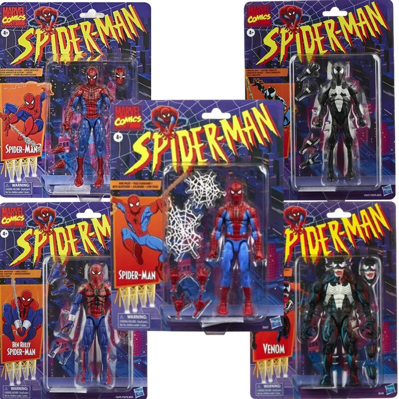 Hasbro Spider Man Marvel legends Venom Cobweb Deadpool Action Figure ...