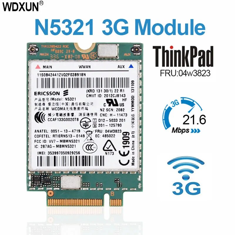 ☢Ericsson N5321 N5321gw FRU 04W3823/04W3842 HSPA+ For ThinkPad new x1