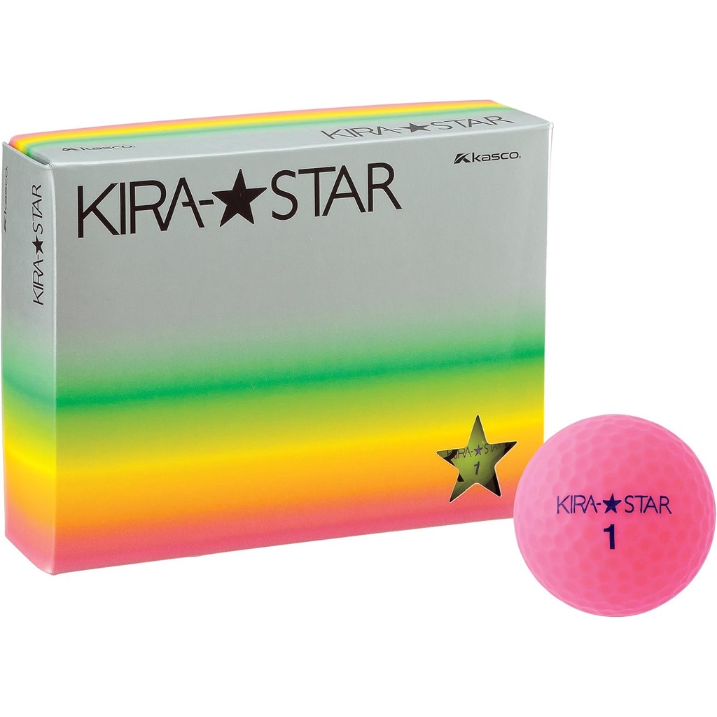 KASCO (KASCO) Golf ball KIRA STAR2 Red 1 dozen (12 pieces) 【Direct from
