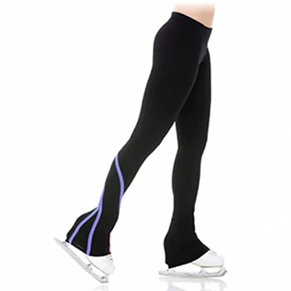 LIUHUO Figure Skating Pants Girls Ice Skating Leggings Kids fleece Adult Training Trousers Wome