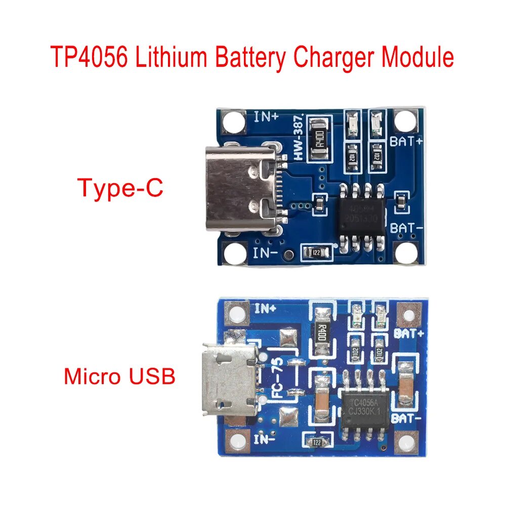 ♡5pcs 5v 1a Micro Usb Type C 18650 Tp4056 Lithium Battery Charger Module Charging Board With Pro