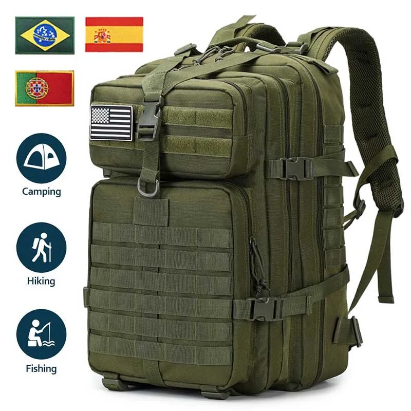 ☠OULYLAN Military Fishing Bag 30L/50L Men Army Tactical Backpack