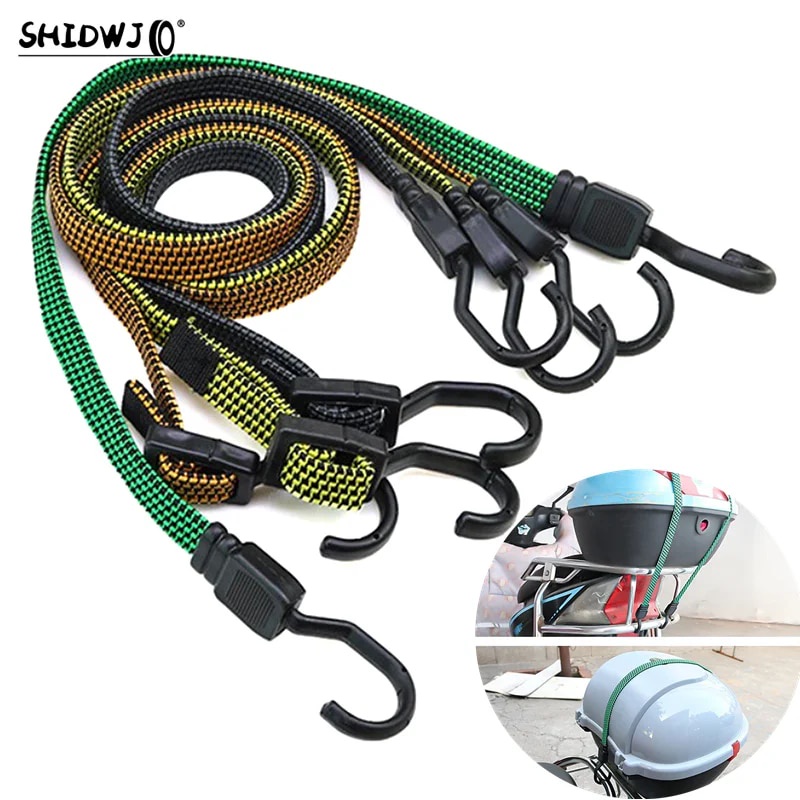 96v 1pc New Elastics Rubber Luggage Rope Cord Hooks Bikes Rope Tie ...