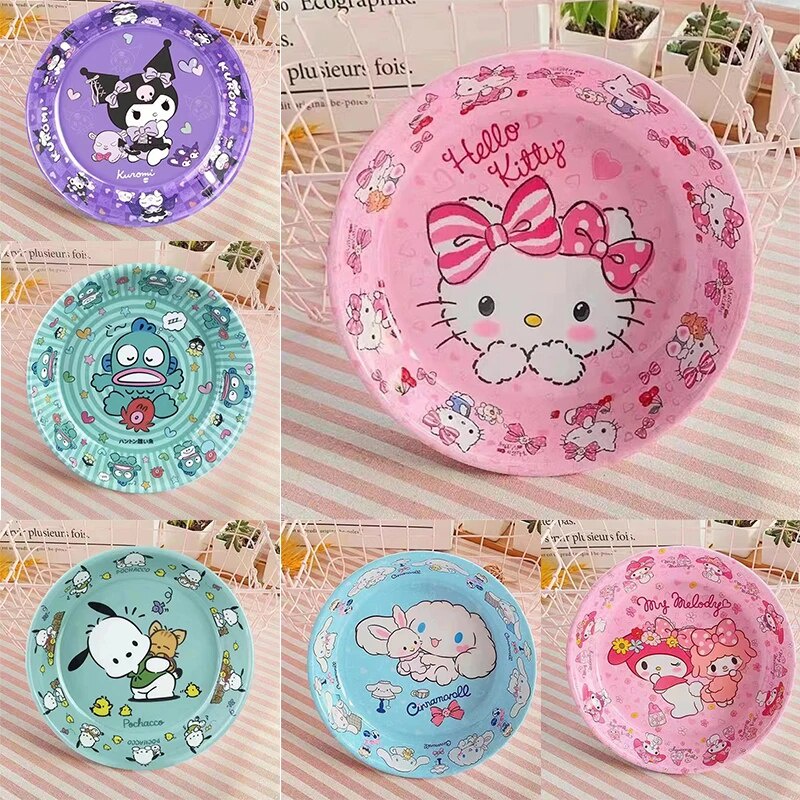 Kawaii Sanrio Dinner Plate Hello Kittys Kuromi Cinnamoroll Cartoon ...