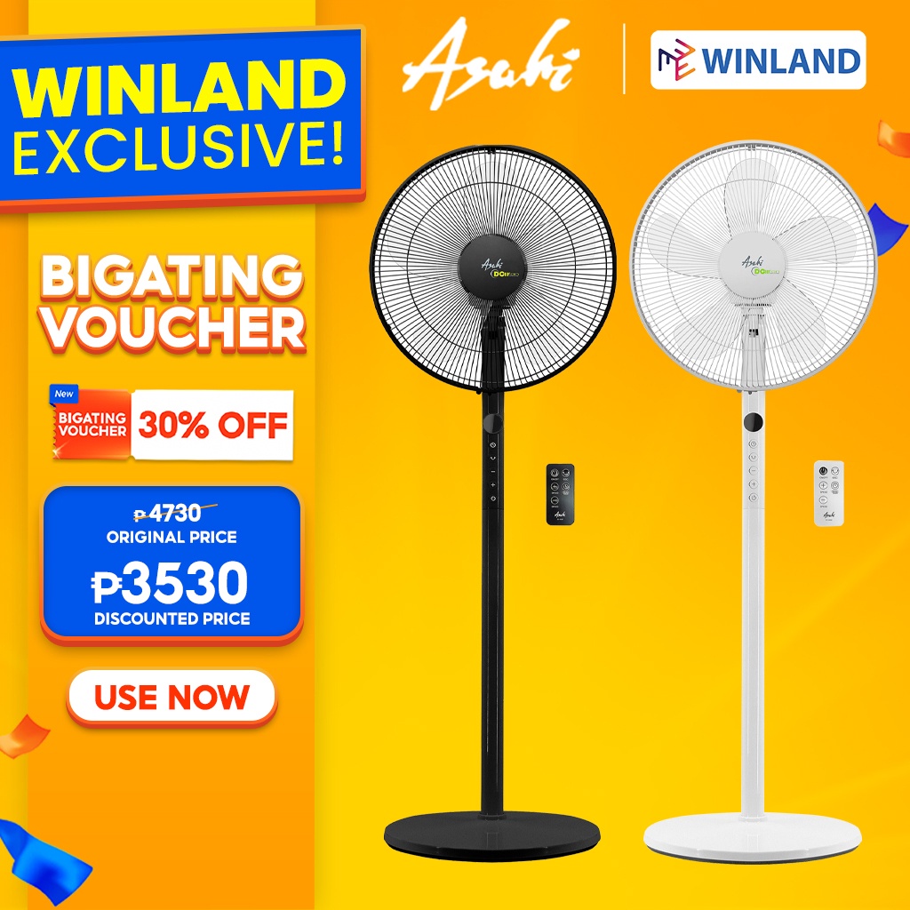 Asahi by Winland 16inches/(405mm) 5leaf Electric Fan Stand Fan w