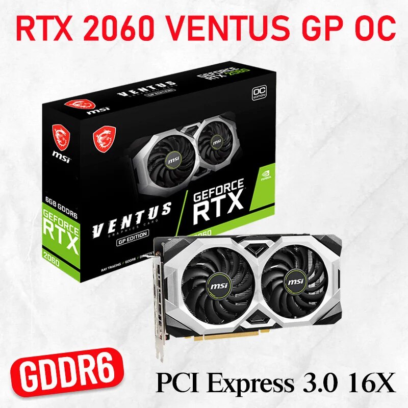 ☍MSI GeForce RTX 2060 VENTUS 6G OC GDDR6 Graphics 14000MHz 6GB