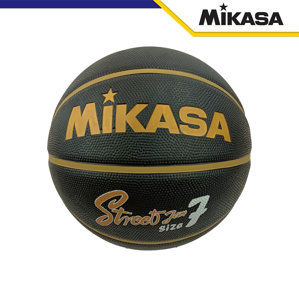 Mikasa BB702BBKGL Basketball Size 7 with Quality Rubber (Black/Gold