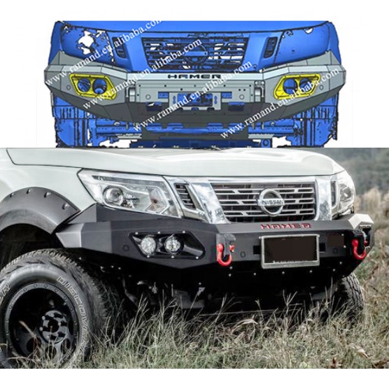 HM Navara NP300 Steel Front bumper for Nissan Navara NP300 20152020 Steel Bumper bar Car