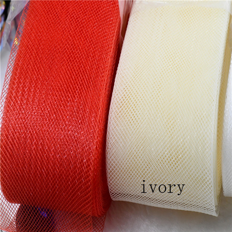 Soft Horsehair Crinoline Clear mesh fabric braid regilin for hats craft ...