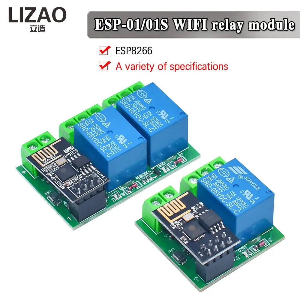 S Esp Dual Channel Wifi Relay Module Esp Dc V With Relay Indicator And Reset Button