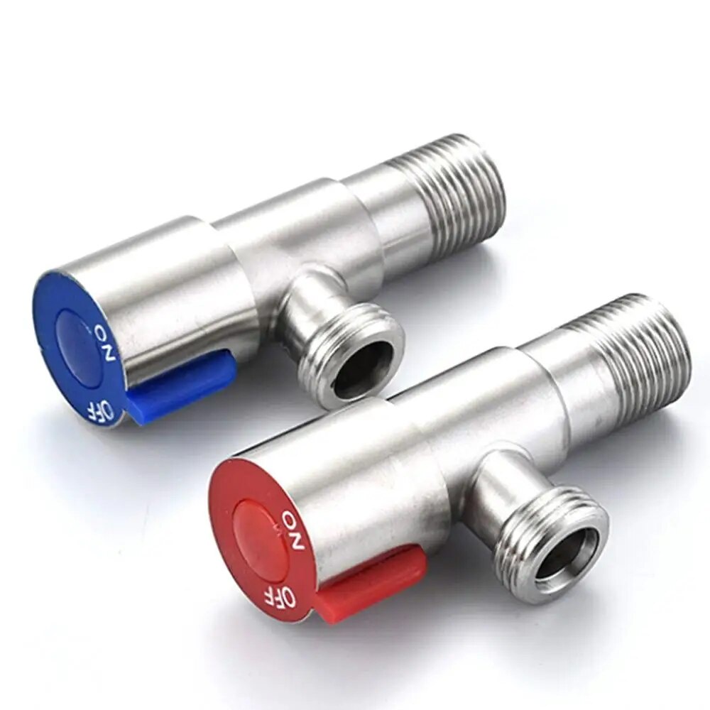 Stainless Steel 304 Hot and Cold Water Triangle Valve Flow Control ...