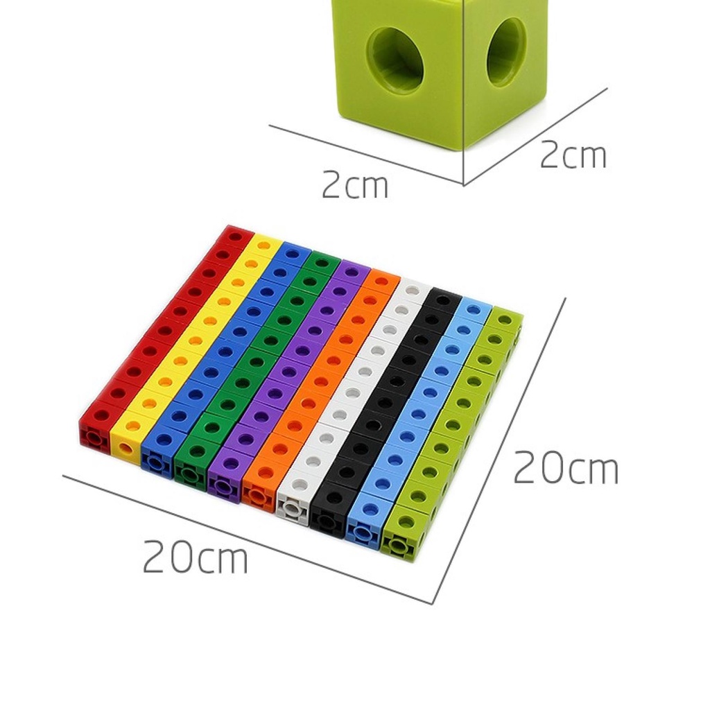 100pcs 2cm Math Linking Cubes Numberblocks Number Blocks Snap Cube Link ...