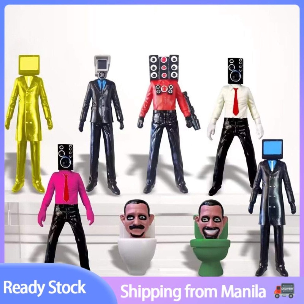 6/9/12PCS Skibidi Toilet Action Figure Model Highquality Children's