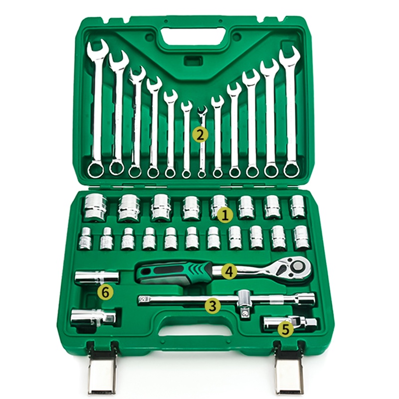 37 Pcs 1/2 Inch Drive Heavy Duty Socket Wrench Black Impact Socket Set