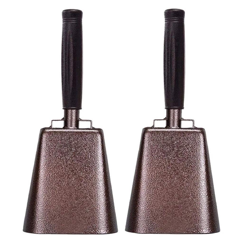 84y Cowbells Percussion Musical Instrument 2 Pack 7 In Steel Cowbell