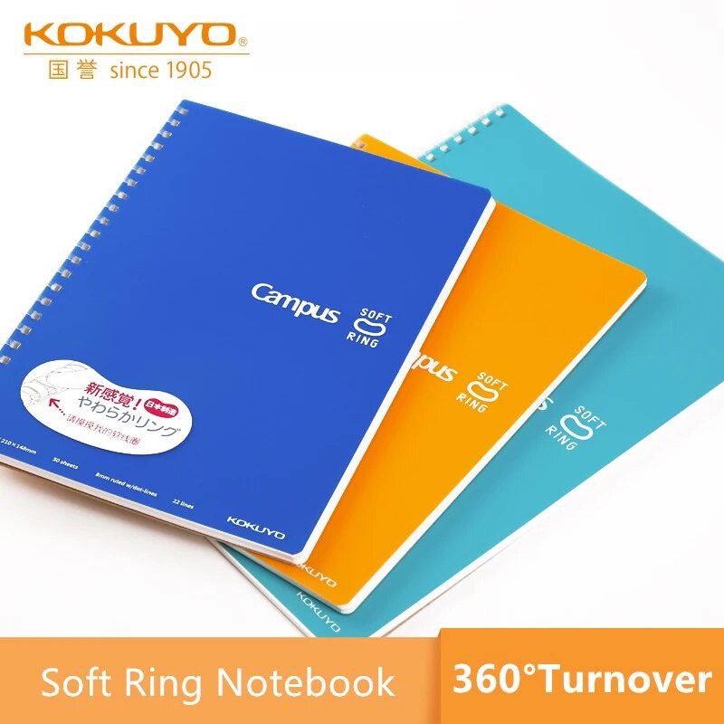 70D 1 pc KOKUYO Campus Softring Spiral Coil Ring Notebook Cover Diary ...