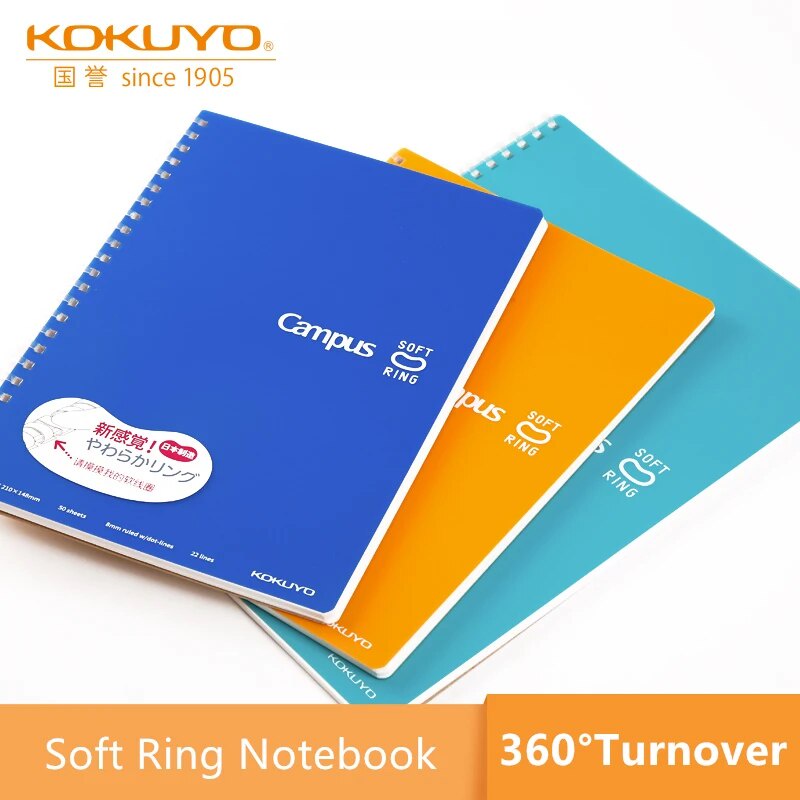 70D 1 Pc KOKUYO Campus Softring Spiral Coil Ring Notebook Cover Diary ...