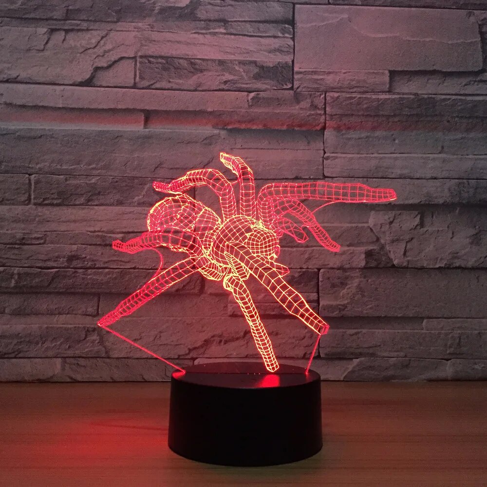 239 Spider 3d Led Lamp Integrated Plastic Base Acrylic 3d Light