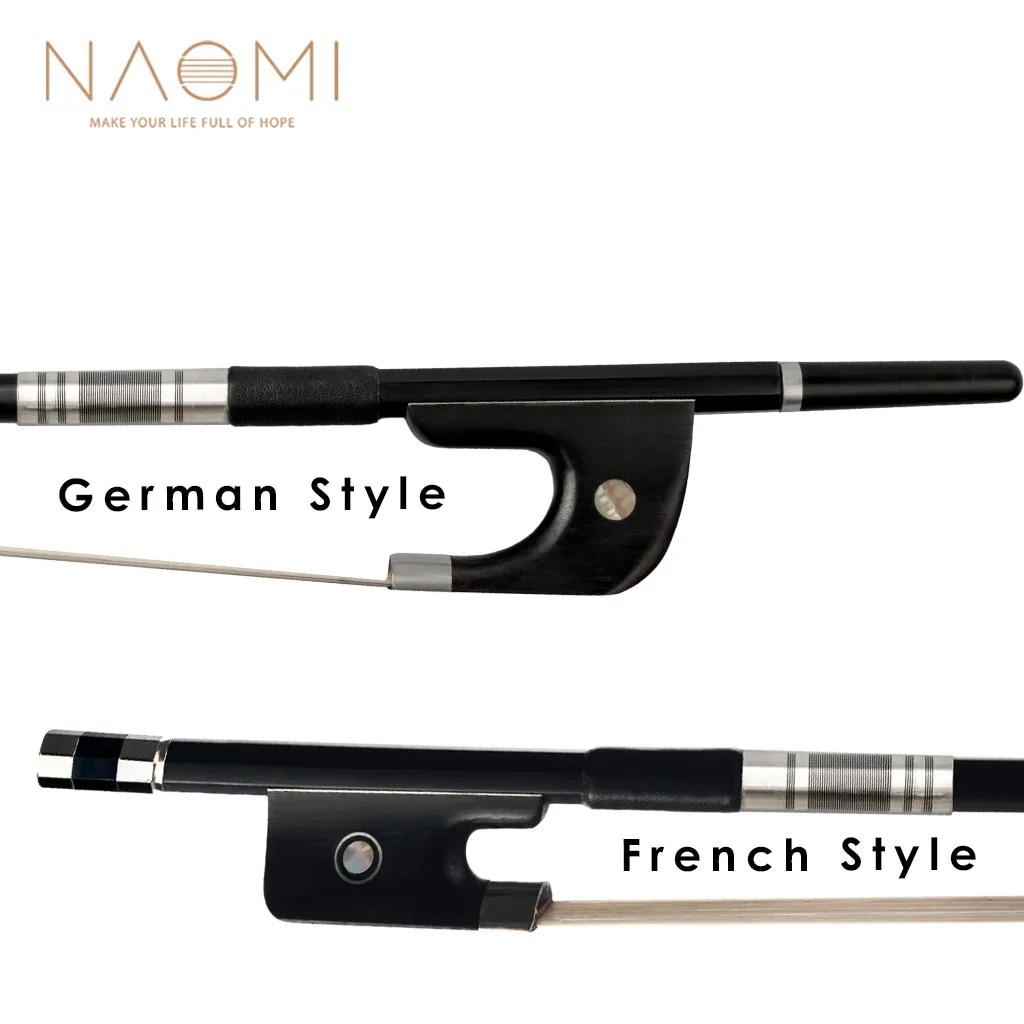 68R NAOMI 4/41/8 Upright Double Bass Bow German/French Model Natural
